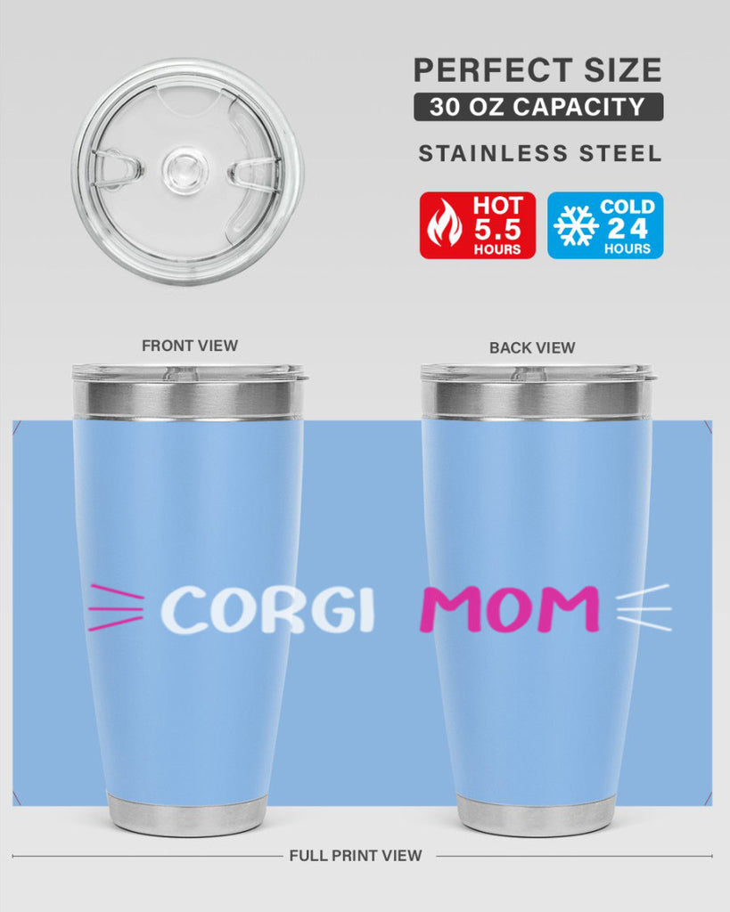 corgi mom 192#- mom- Tumbler