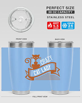 crazy cat lady Style 43#- cat- Tumbler