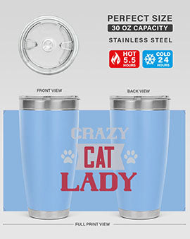 crazy cat lady Style 44#- cat- Tumbler