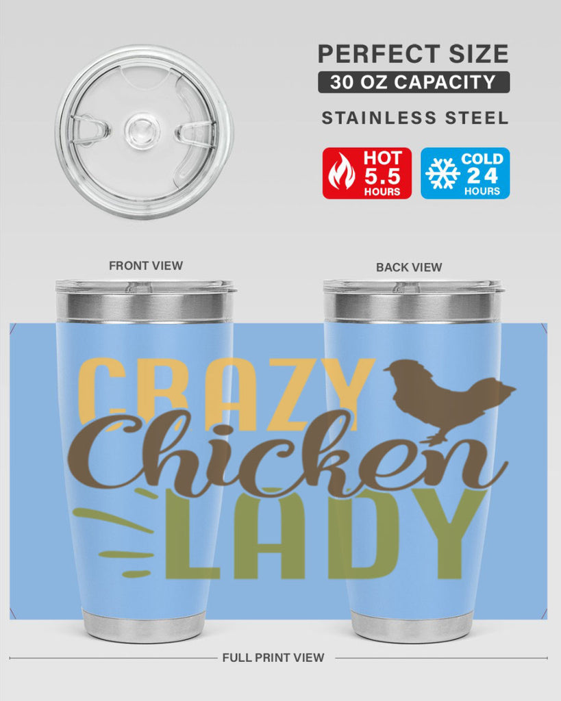 crazy chicken lady 18#- farming and gardening- Tumbler