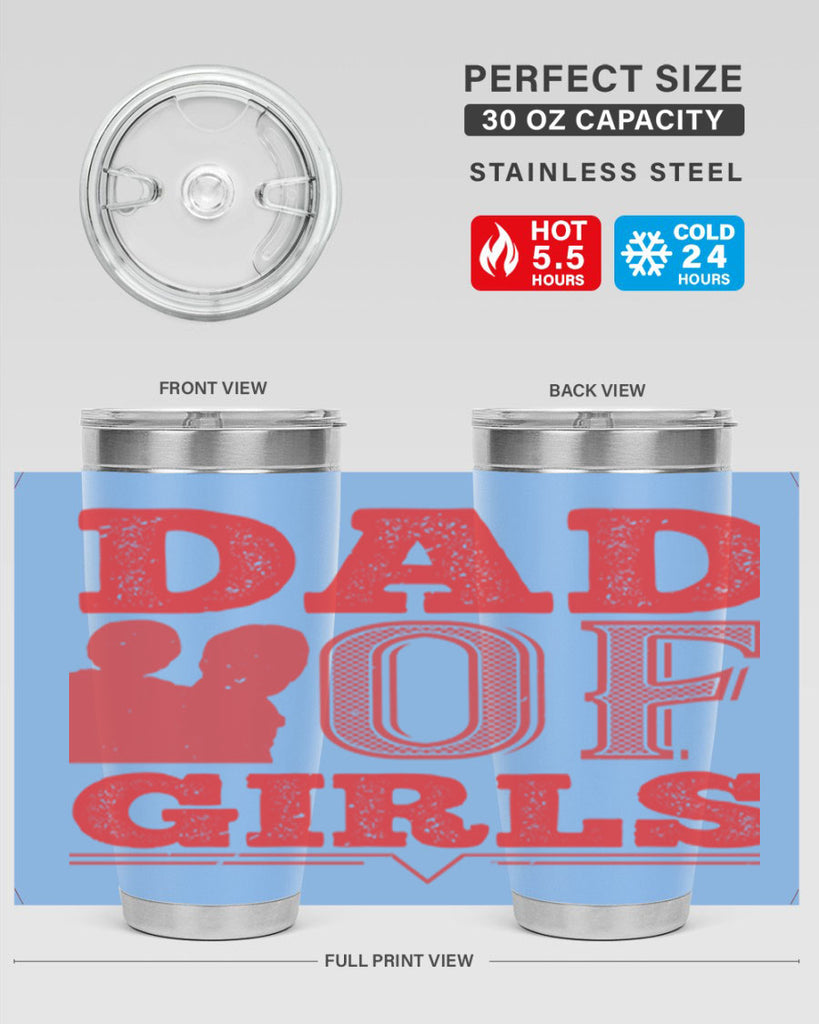 dad of girls 269#- fathers day- Tumbler