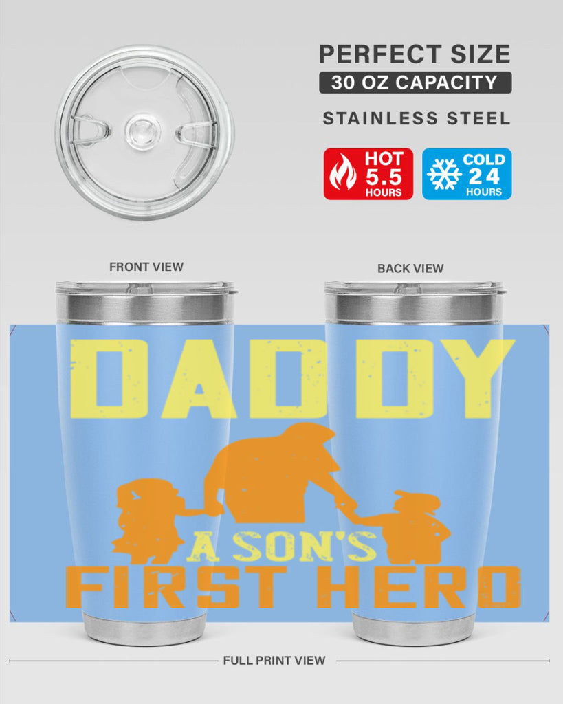 daddy a sons first hero 249#- fathers day- Tumbler