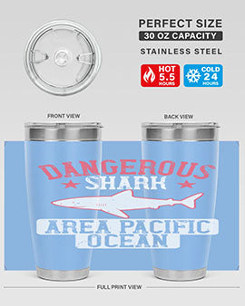 dangerous shark area pacific ocean Style 92#- shark  fish- Tumbler