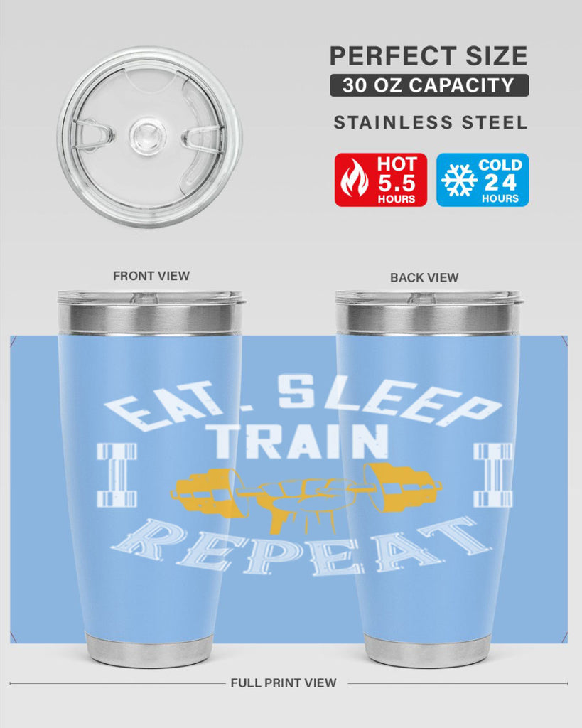 eat sleep train rapid 56#- gym- Tumbler