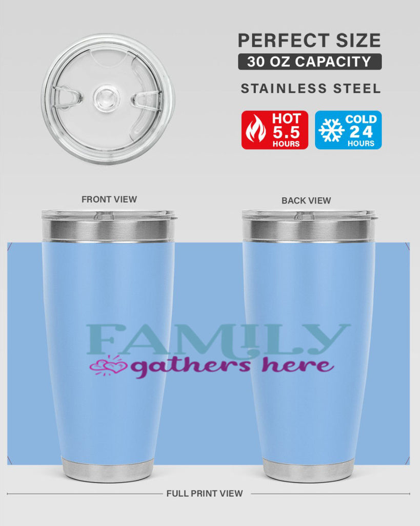 family gathers here 40#- family- Tumbler