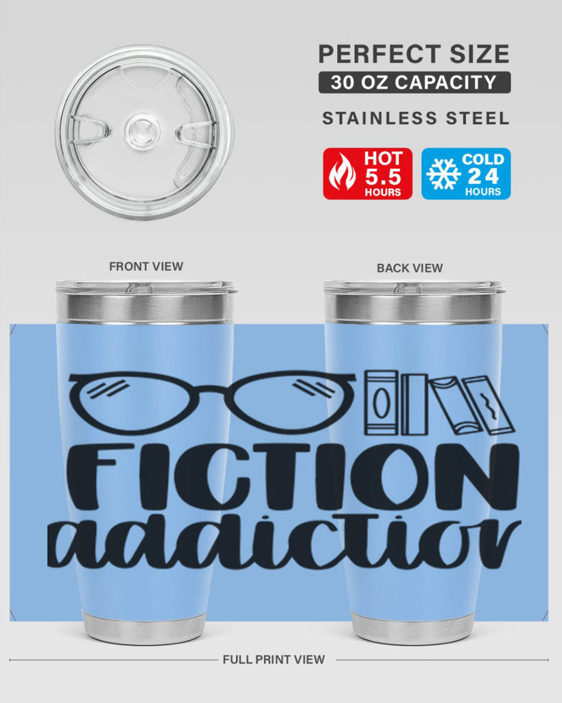 fiction addiction 40#- reading- Tumbler