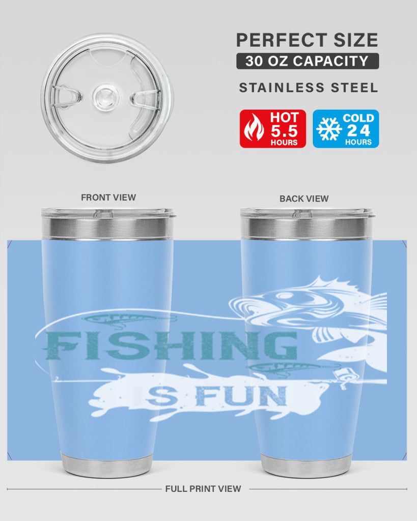 fishing is fun 274#- fishing- Tumbler