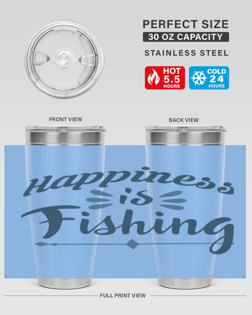 happiness is fishing 122#- fishing- Tumbler