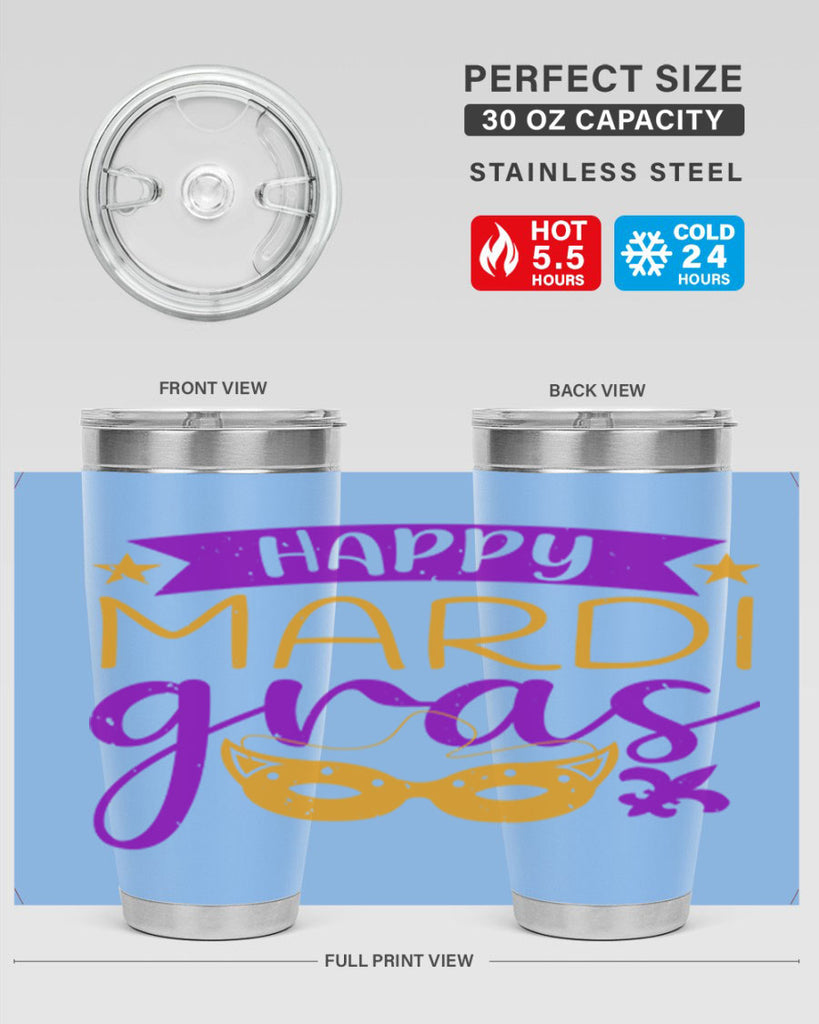 happy mardi gras 70#- mardi gras- Tumbler