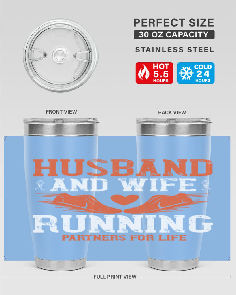 husband and wife running partners for life 41#- running- Tumbler