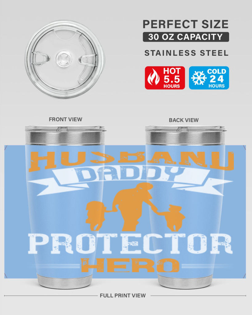 husband daddy protector hero 252#- fathers day- Tumbler