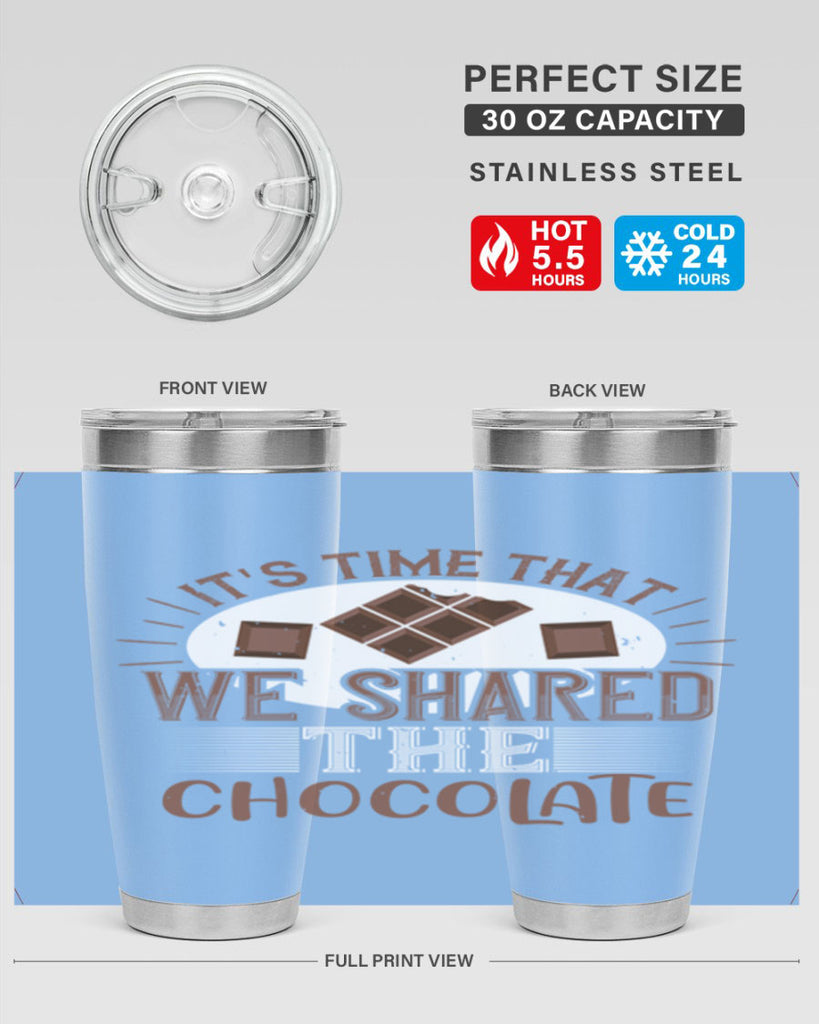 its time that we shared the chocolate 27#- chocolate- Tumbler