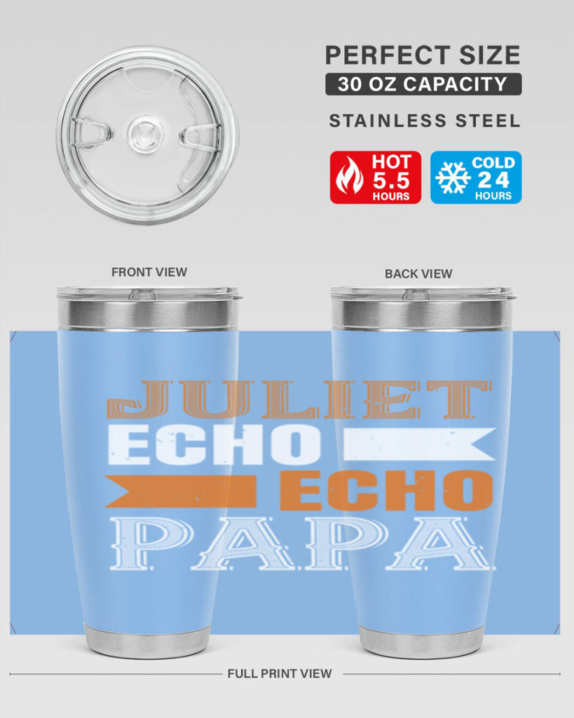 juliet echo echo papa 30#- grandpa - papa- Tumbler