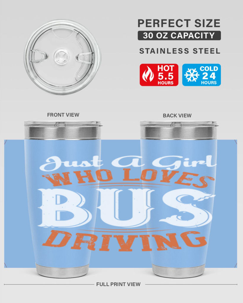 just a girl who loves bus driving Style 23#- bus driver- tumbler