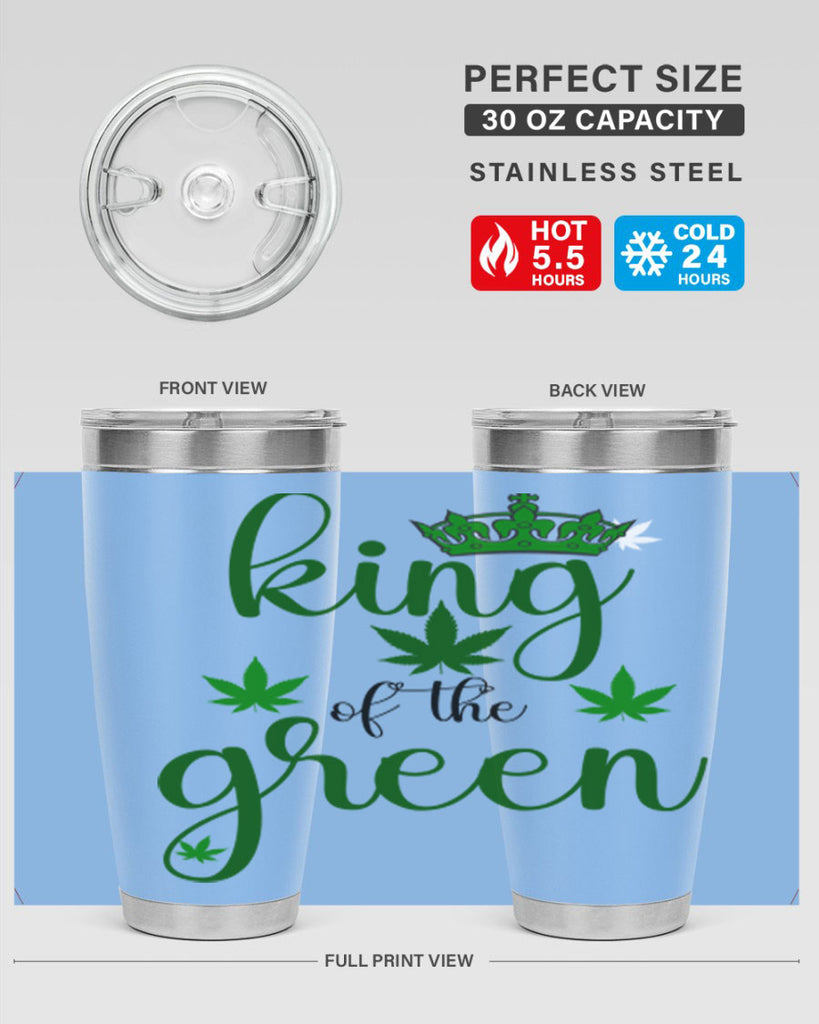 king of the green 177#- marijuana- Tumbler