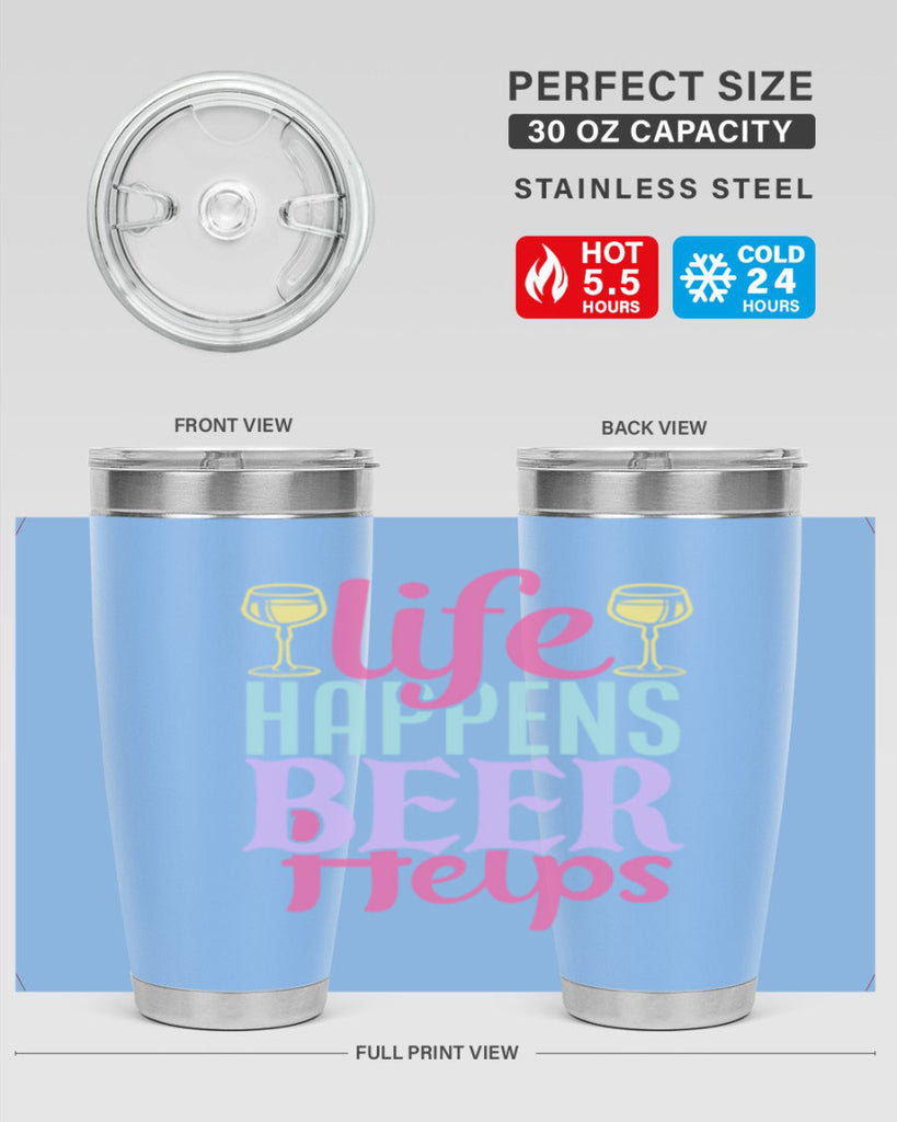 life happens beer helps 141#- beer- Tumbler