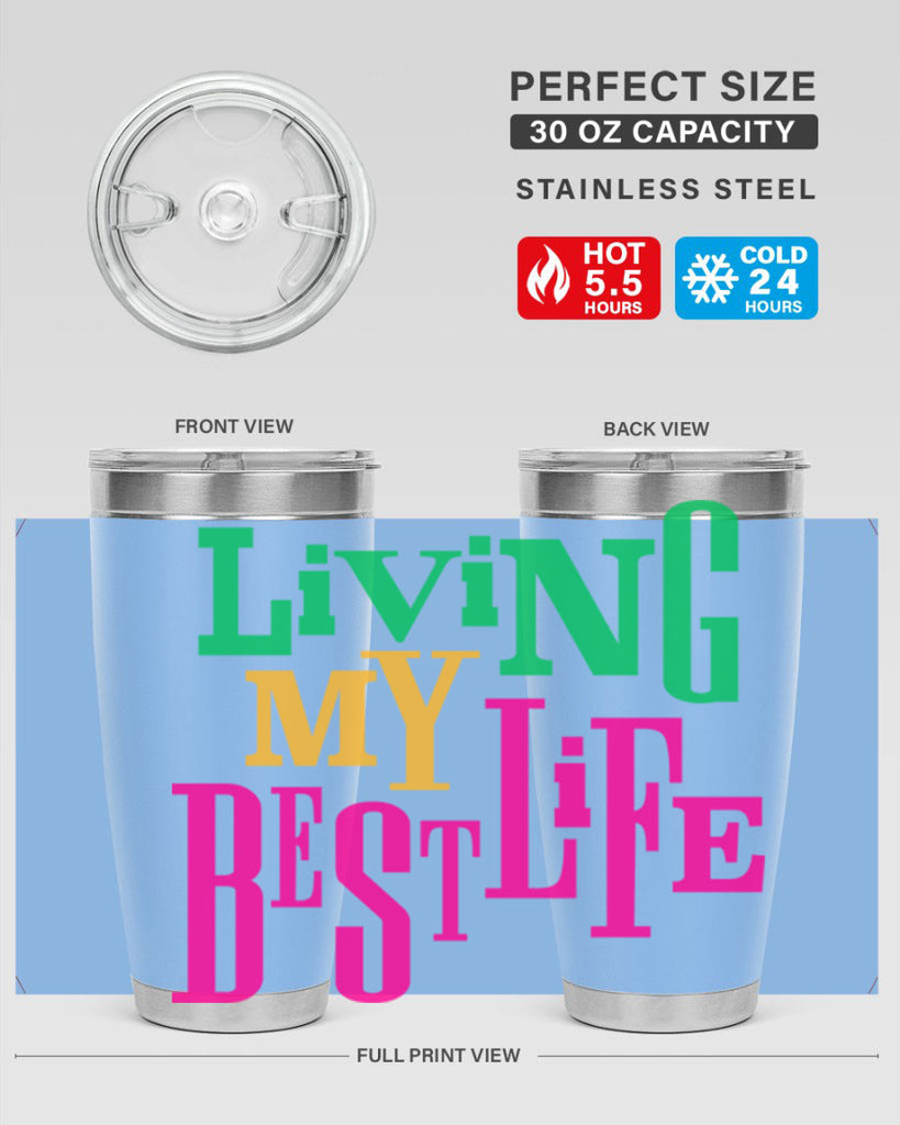 living my best life 96#- black words phrases- Cotton Tank