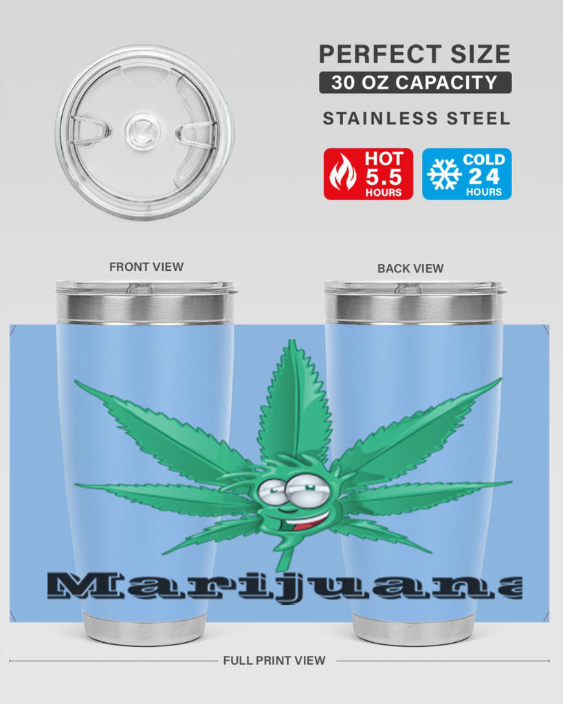 marijuana happy face 199#- marijuana- Tumbler