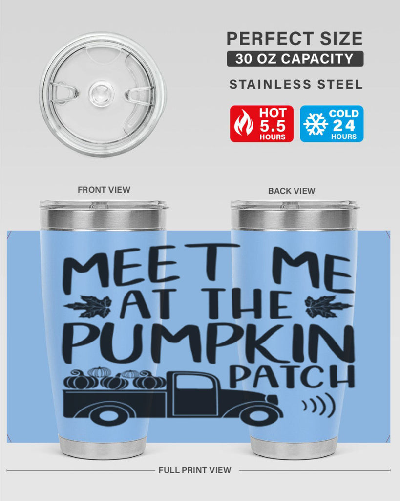 meet me at the pumpkin patch 423#- fall- Tumbler