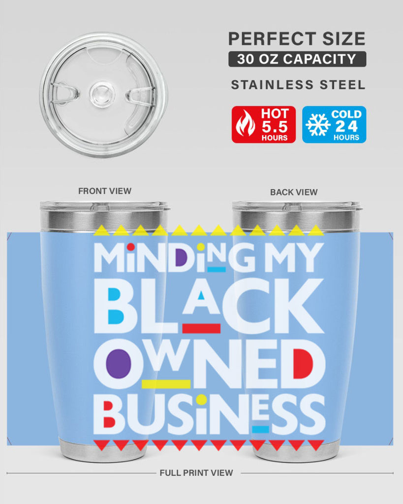 minding my black ownedbusiness 68#- black words phrases- Cotton Tank