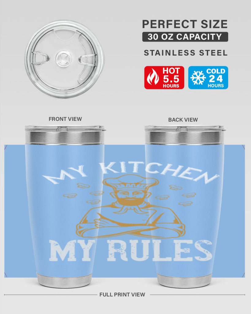 my kitchen my rules 15#- cooking- Tumbler