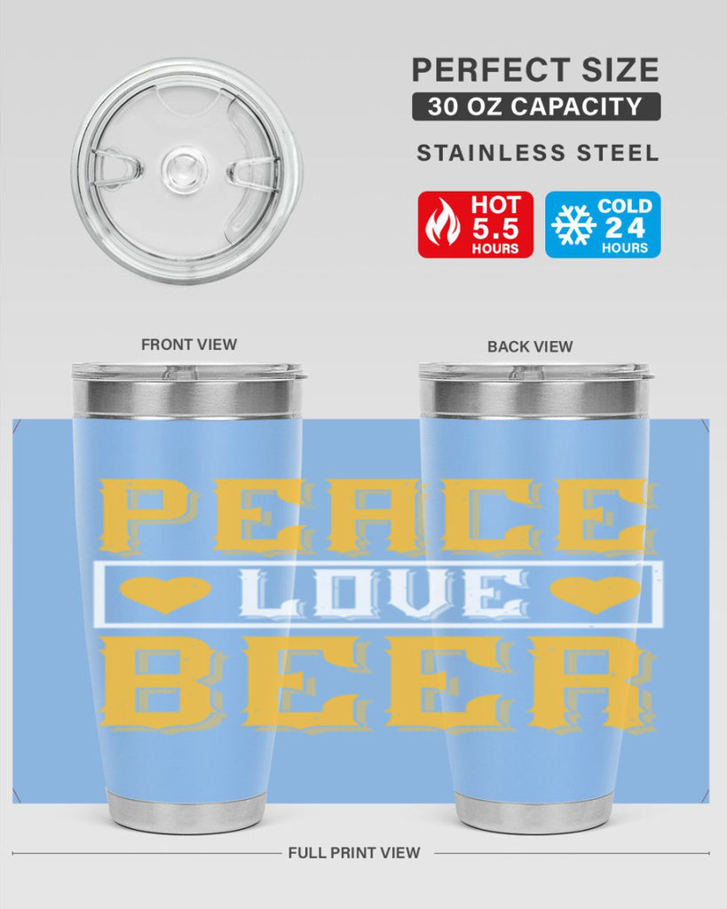 peace love beer 53#- beer- Tumbler