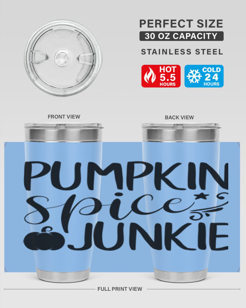 pumpkin spice junkie 548#- fall- Tumbler