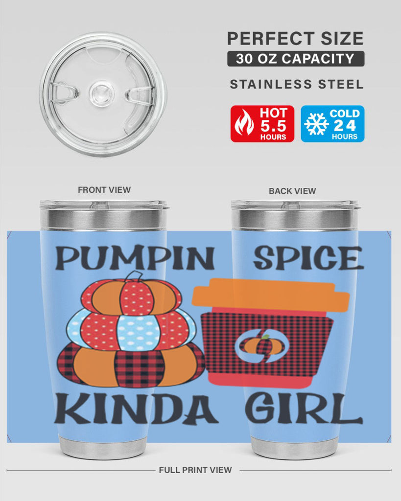 pumpkin spice kinda girl 551#- fall- Tumbler