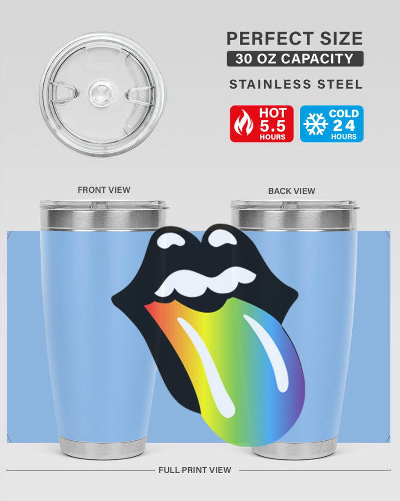 rainbow mouth and tongue 5#- lgbt- Tumbler