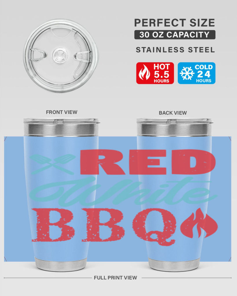 red white bbq 15#- bbq- Tumbler