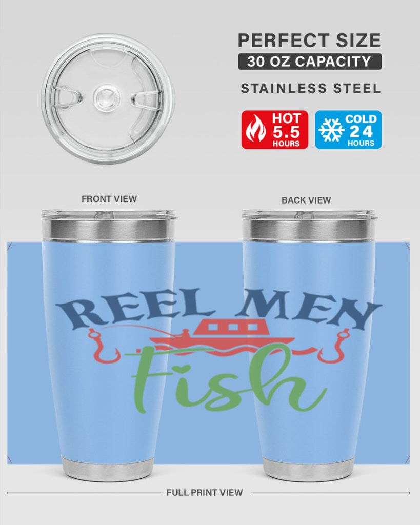 reel men fish 196#- fishing- Tumbler