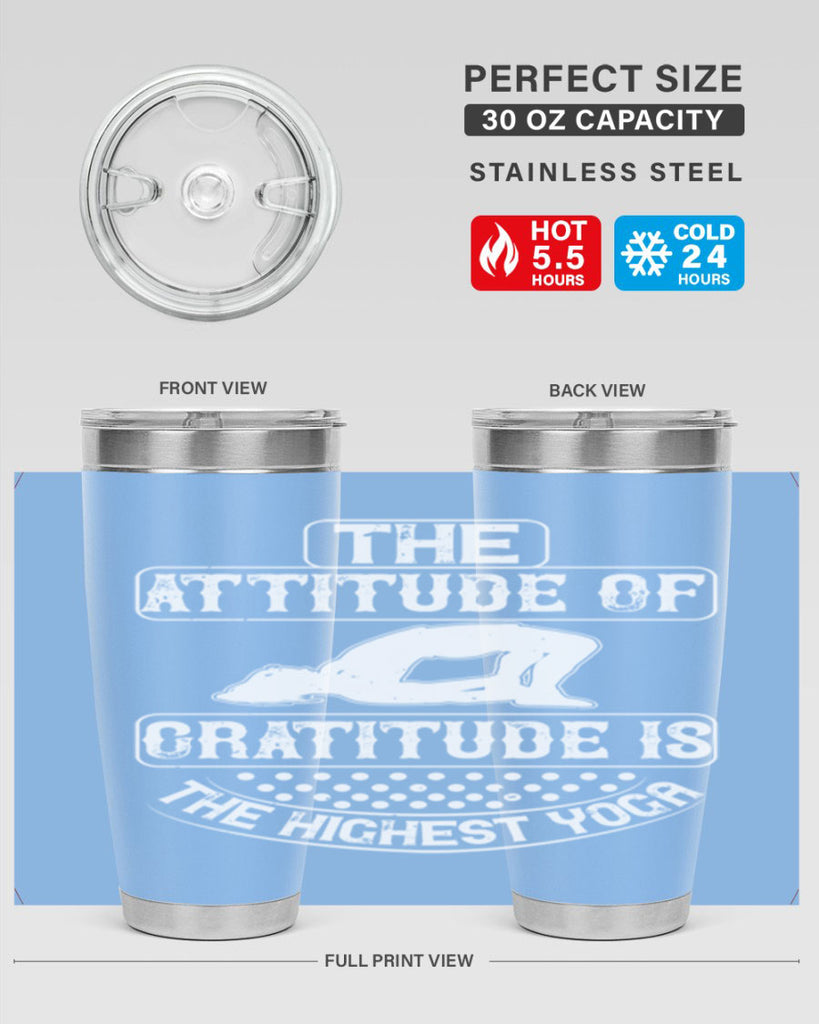 the attitude of gratitude is the highest yoga 64#- yoga- Tumbler