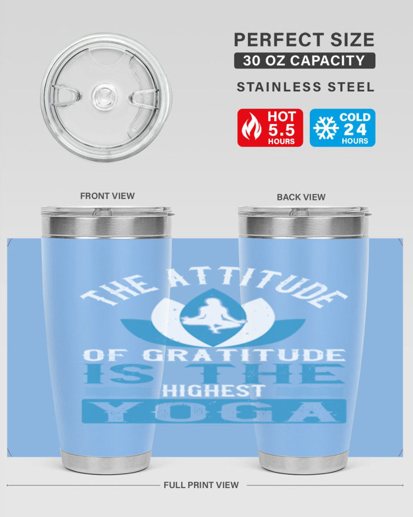 the attitude of gratitude is the highest yoga 66#- yoga- Tumbler