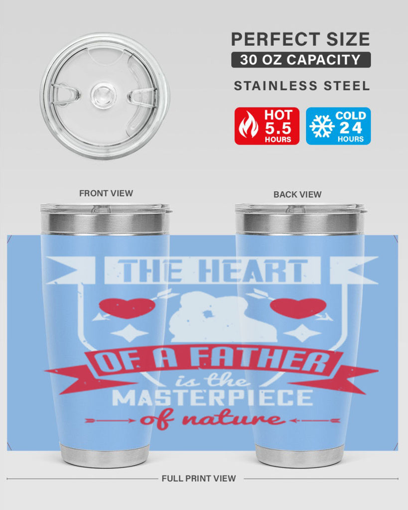 the heart of a father 159#- fathers day- Tumbler