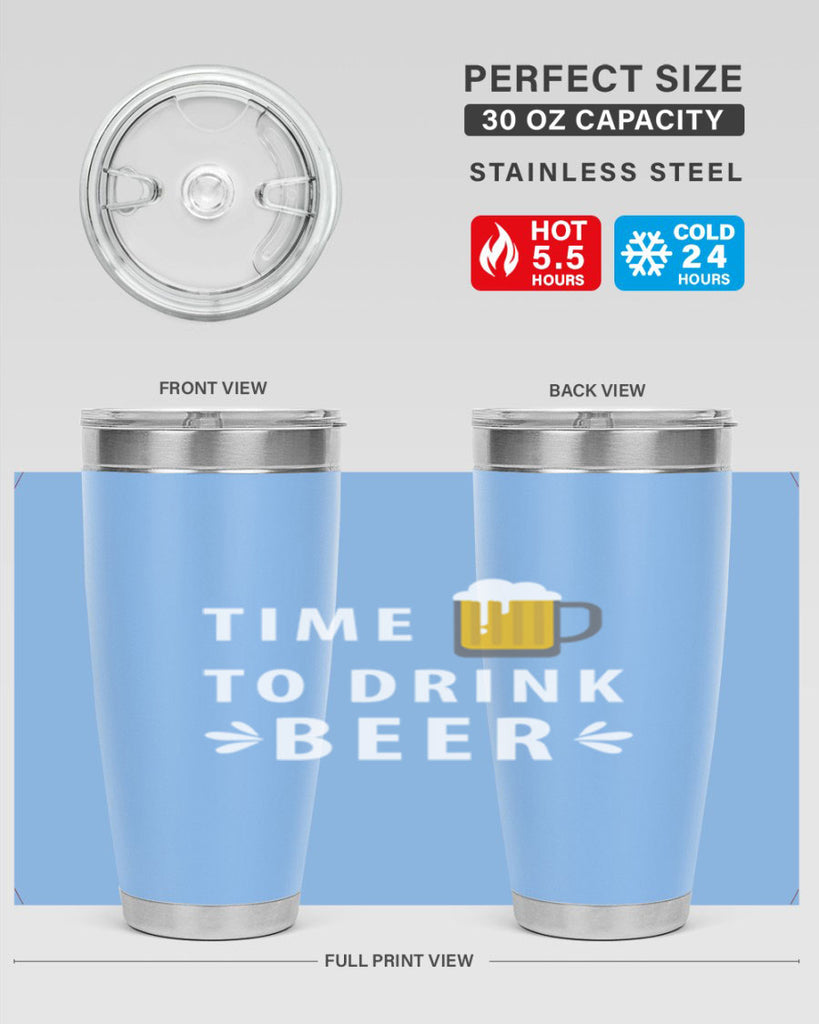 time to drink 7#- beer- Tumbler