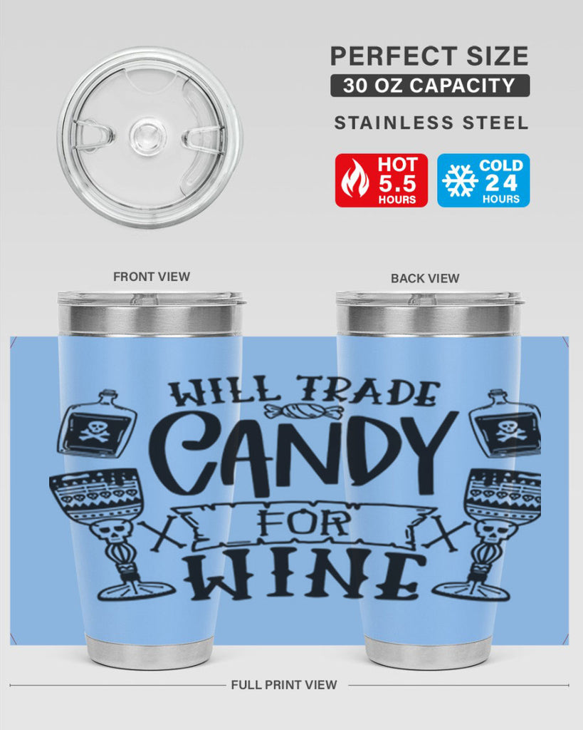 will trade candy for wine 10#- halloween- Tumbler