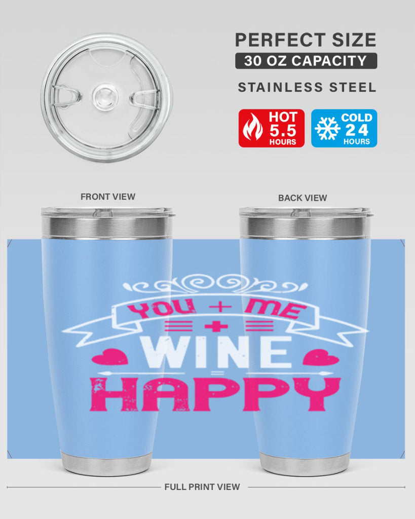 you me wine happy 1#- valentines day- Tumbler