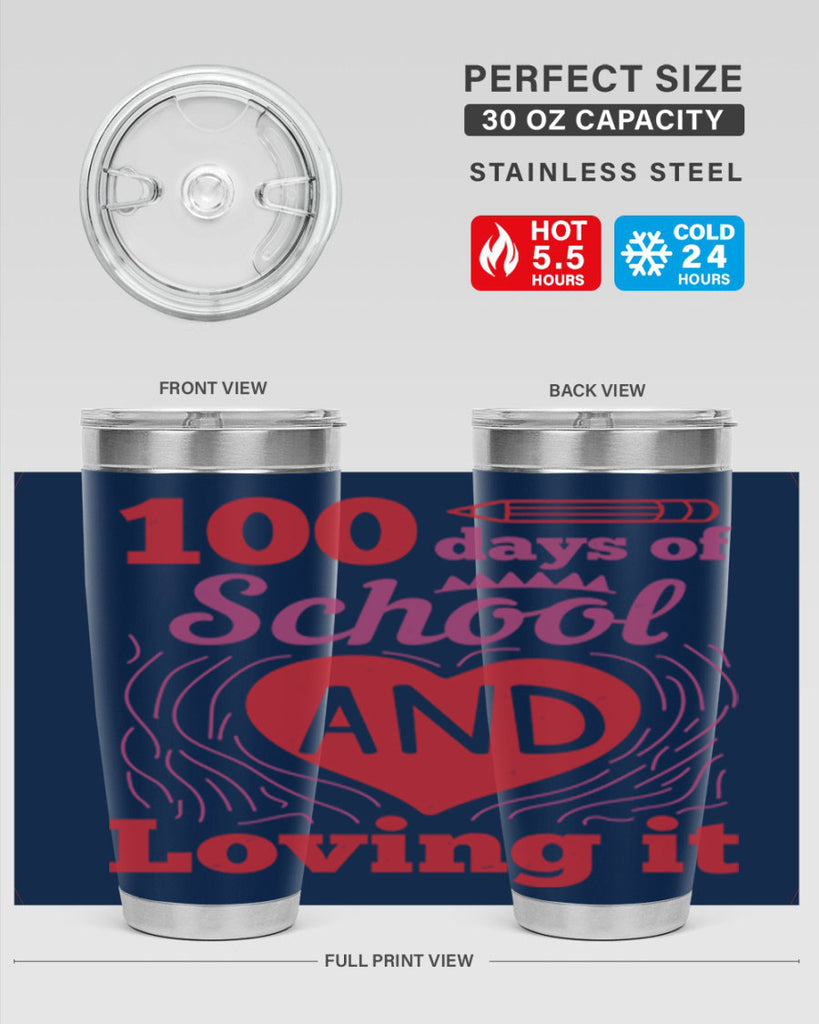 6 days of school and loving it 46#- 100 days of school- Tumbler