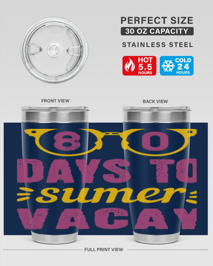 8 days to sumer vacay 1#- 100 days of school- Tumbler