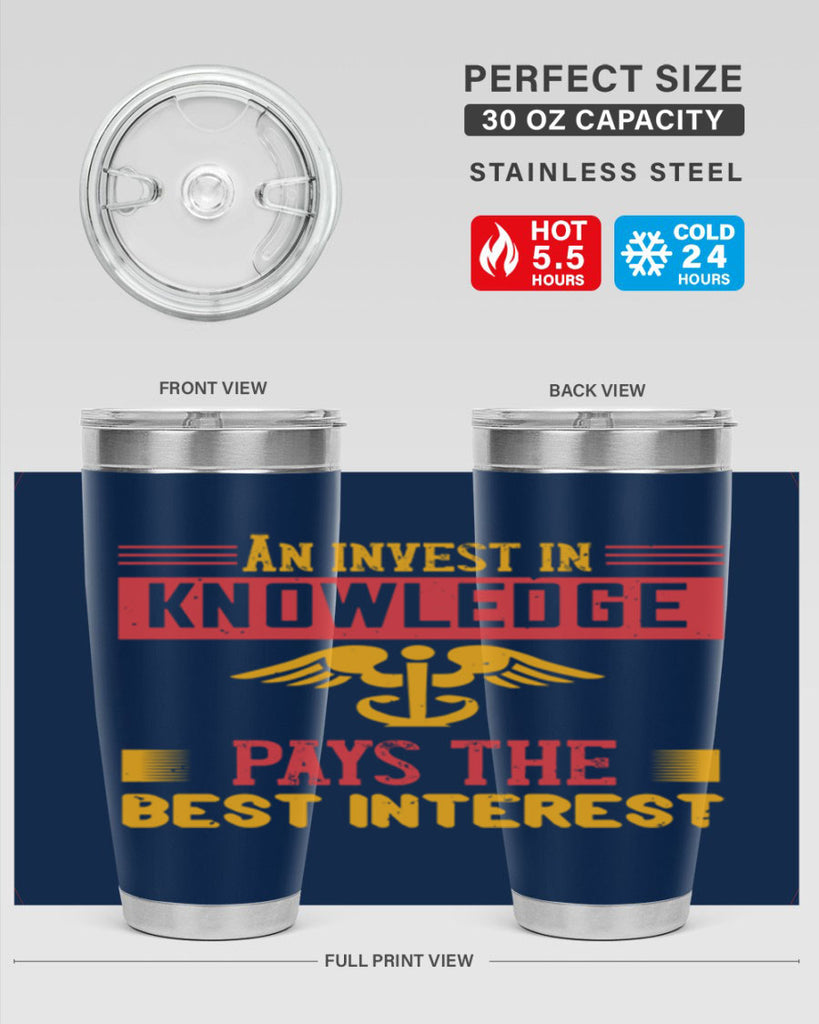 An invest in knowledge pays the best interest Style 228#- nurse- tumbler