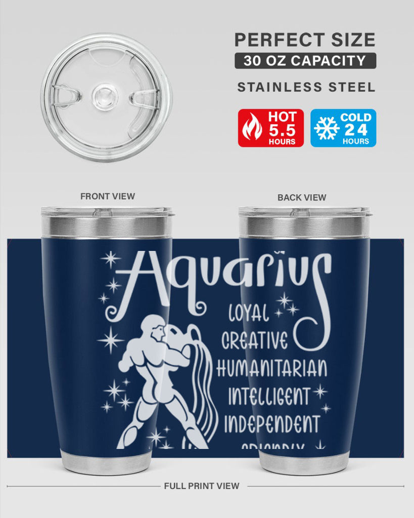 Aquarius 68#- zodiac- Tumbler