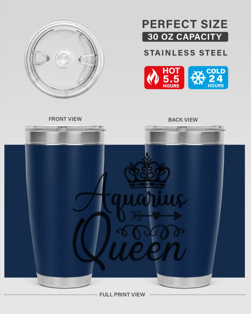 Aquarius queen 74#- zodiac- Tumbler