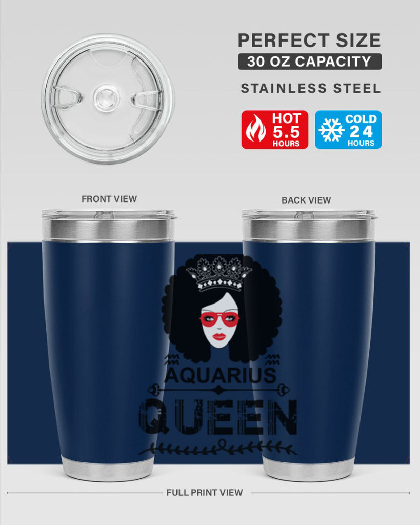 Aquarius queen 75#- zodiac- Tumbler