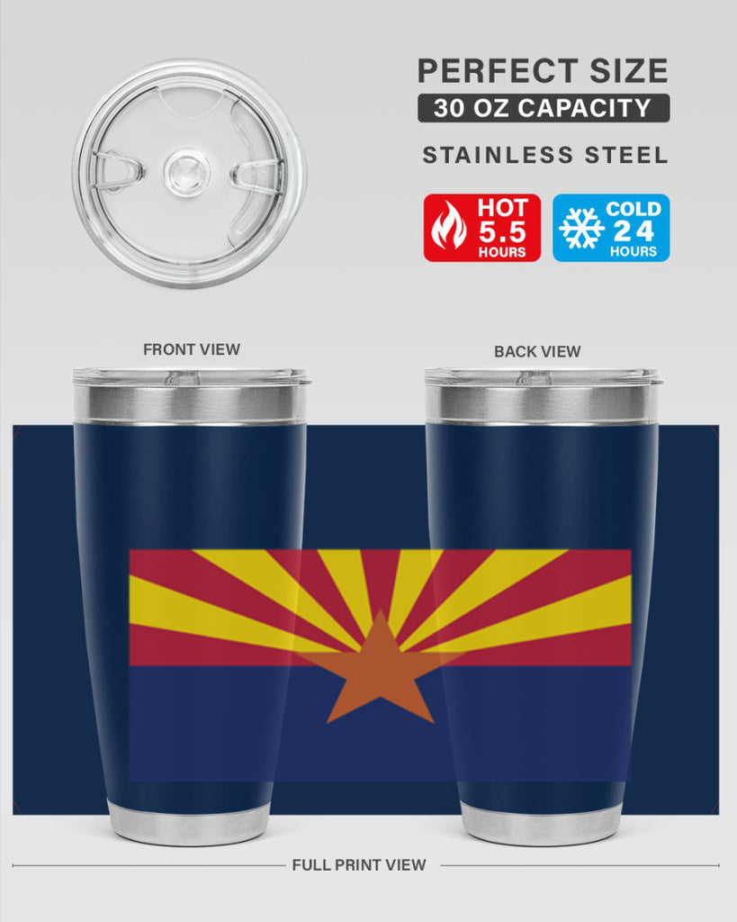 Arizona 49#- Us Flags- Tumbler