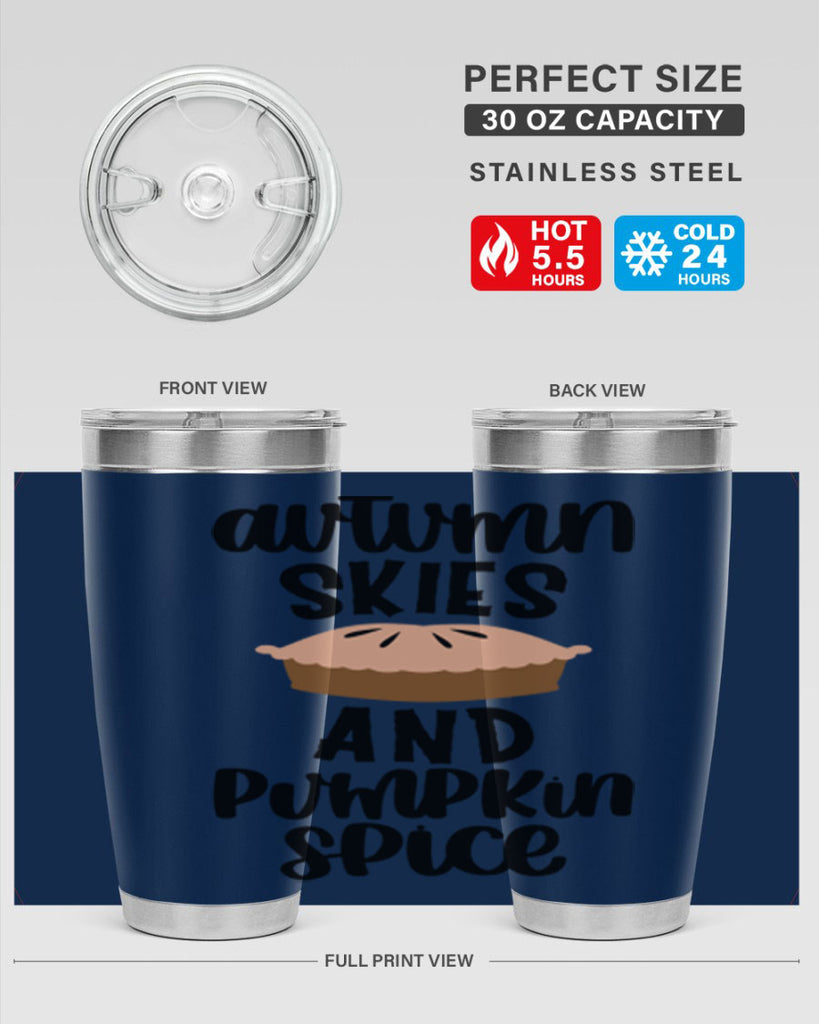 Autumn Skies And Pumpkin Spice 477#- fall- Tumbler