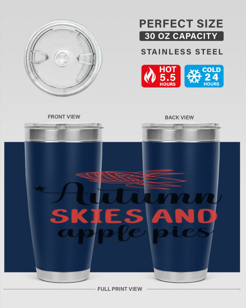 Autumn skies and apple pies 29#- fall- Tumbler