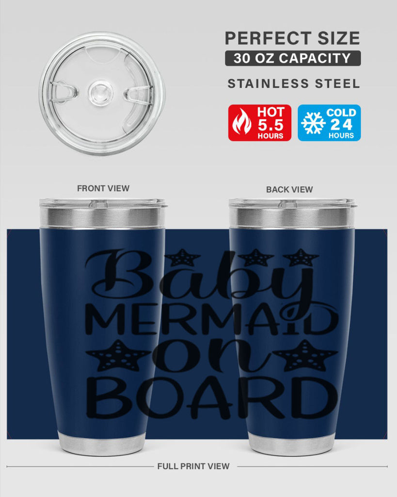 Baby Mermaid On Board 32#- mermaid- Tumbler