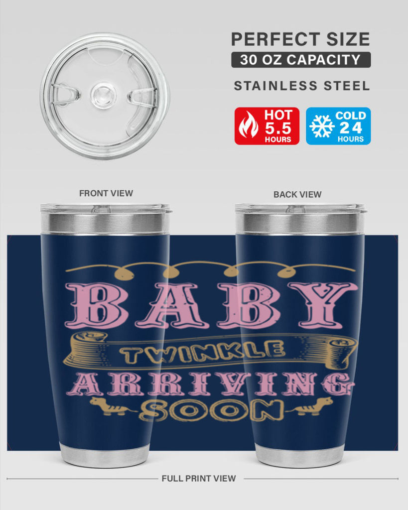 Baby Rwinkle arriving soon Style 48#- baby shower- tumbler