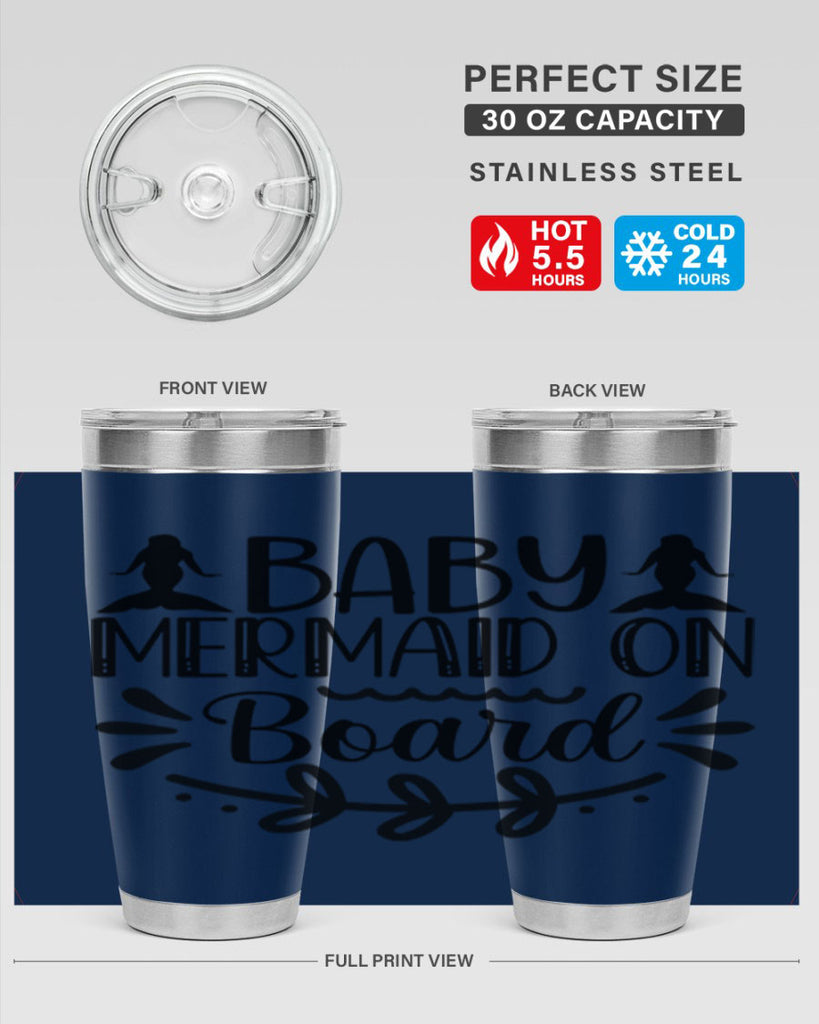 Baby mermaid on board 30#- mermaid- Tumbler