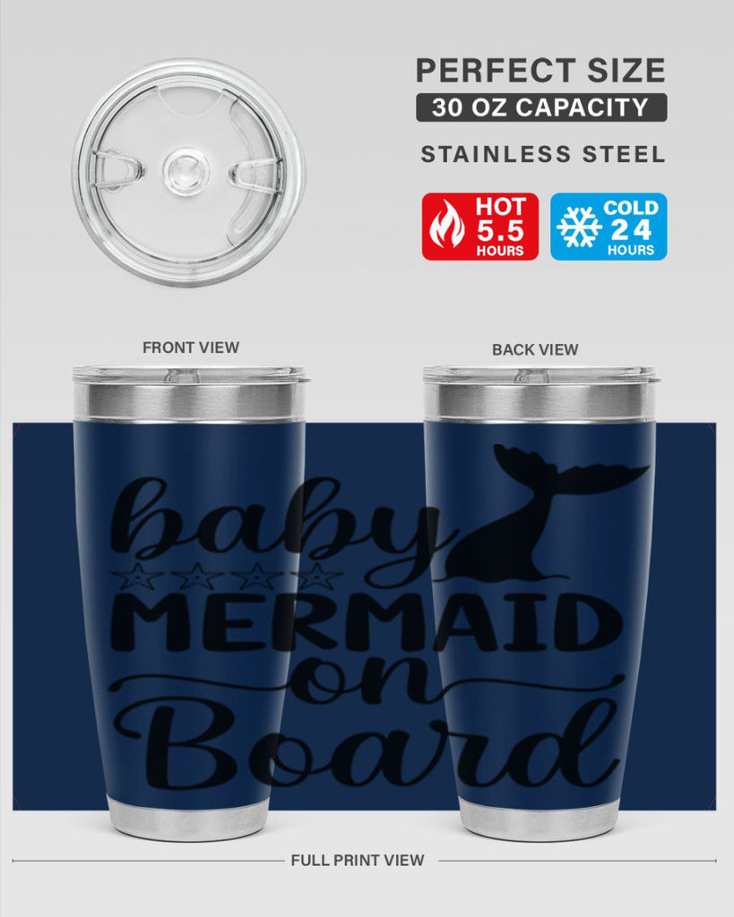 Baby mermaid on board 36#- mermaid- Tumbler